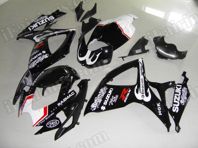 Motorcycle fairings/body kits for 2006 2007 Suzuki GSX R 600/750 relentless replica. - Click Image to Close