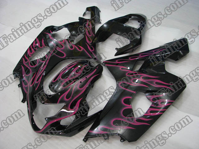 GSXR600/750 2004 2005 pink flame fairings, GSXR600/750 replacement bodywork. - Click Image to Close