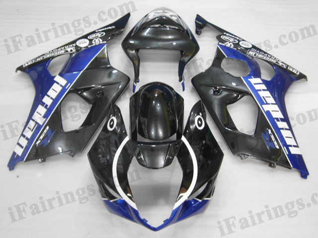 2003 2004 Suzuki GSXR1000 blue/black jordan fairing kits.
