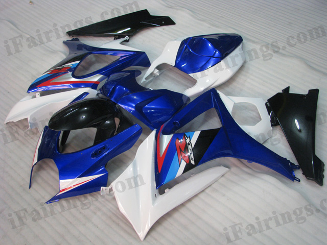 2007 2008 GSXR1000 Factory color-matched fairing blue/white.