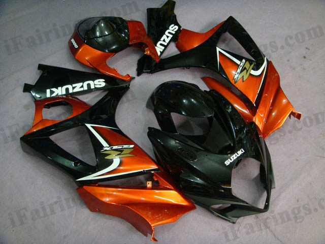 gixxer 2007 2008 GSXR1000 orange and black fairings
