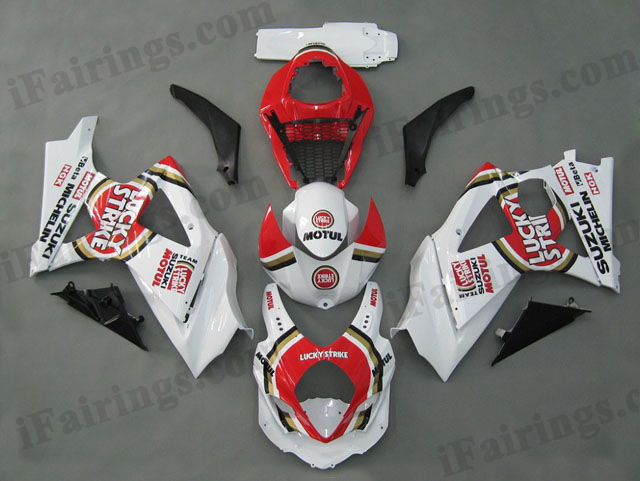 GSXR1000 2007 2008 Lucky Strike fairings, 2007 2008 GSXR1000 stickers.