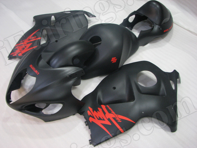 Motorcycle fairings/body kits for 1999 to 2007 Suzuki Hayabusa GSXR 1300 matte black.
