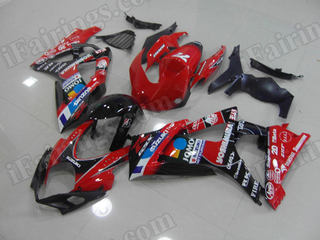 Motorcycle fairings/bodywork for 2007 2008 Suzuki GSXR1000 Yoshimura replica.