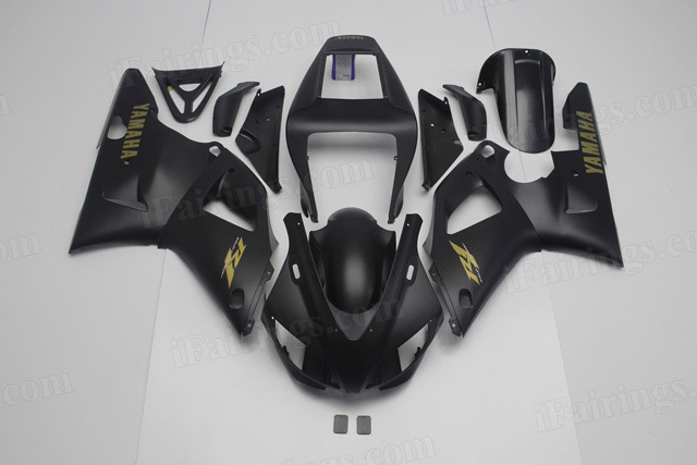 1998 1999 Yamaha YZF R1 matte black fairing kits.