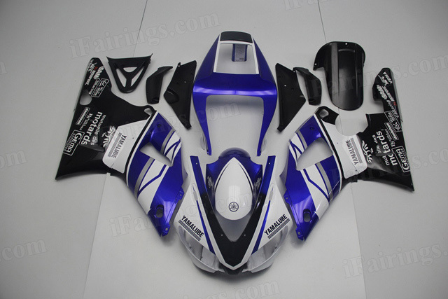 1998 1999 Yamaha YZF R1 white/blue/black fairing kits.