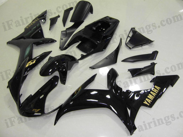 2002 2003 YZF-R1 glossy black fairing kit