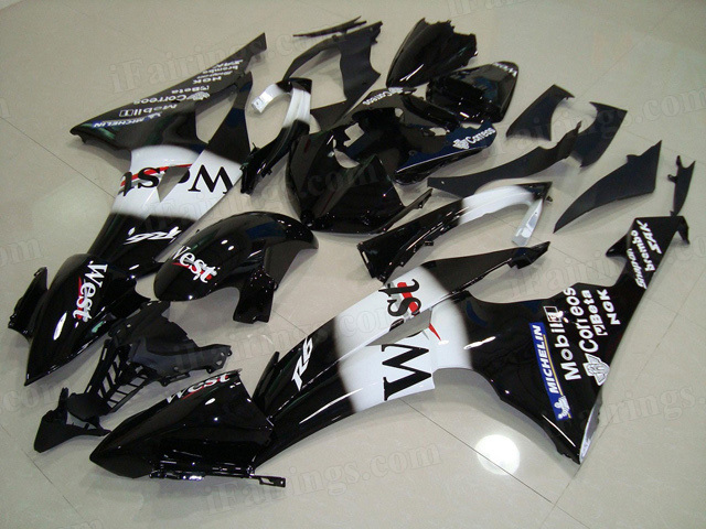 2008 to 2015 Yamaha YZF R6 West graphic fairing kits.