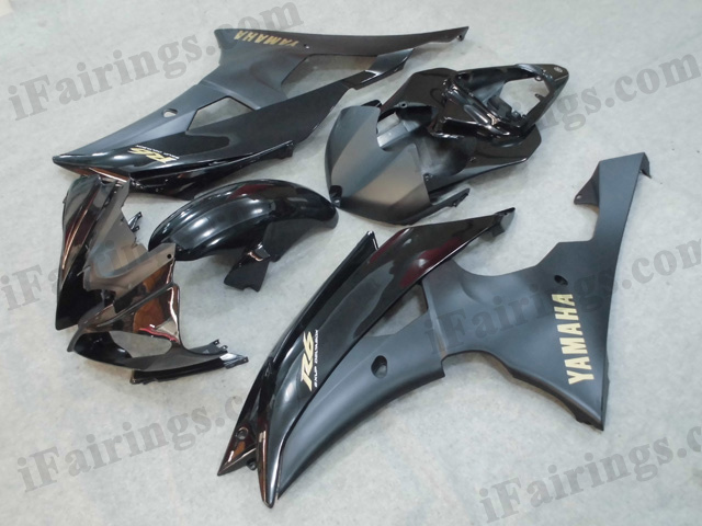 2008 to 2015 YZF R6 black fairings