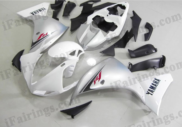2009 2010 2011 YZF R1 white and silver fairing kits