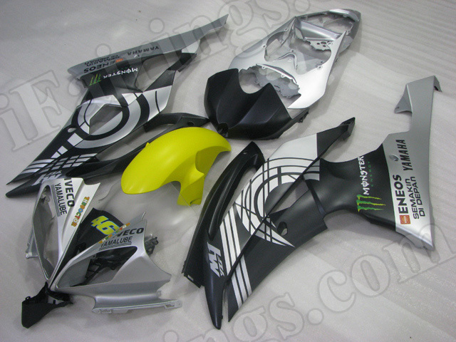 Motorcycle fairings/body kits for 2008 to 2015 Yamaha YZF R6 custom graphic.