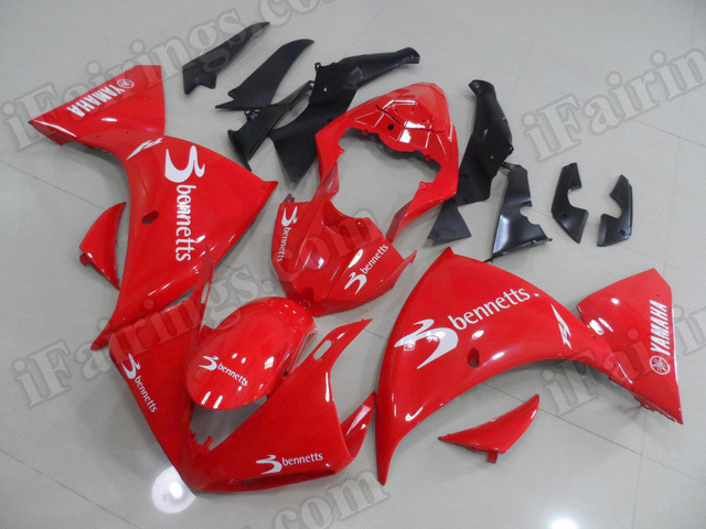 Motorcycle fairings/body kits for 2009 2010 2011 Yamaha YZF R1 red.