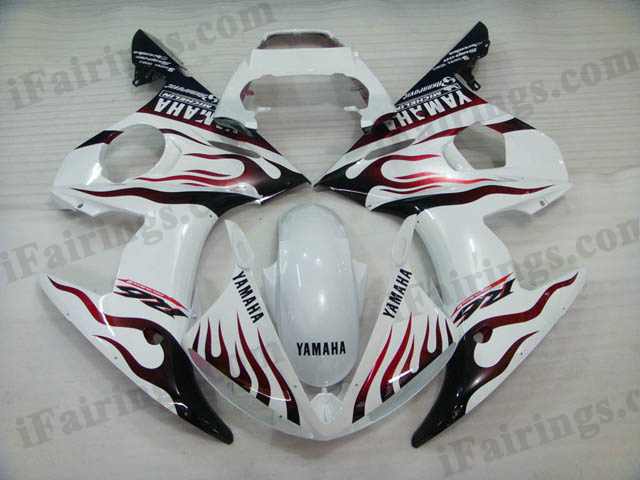 YZF-R6 2003 2004 2005 red flame fairings, 2003 2004 2005 R6 flame scheme. - Click Image to Close