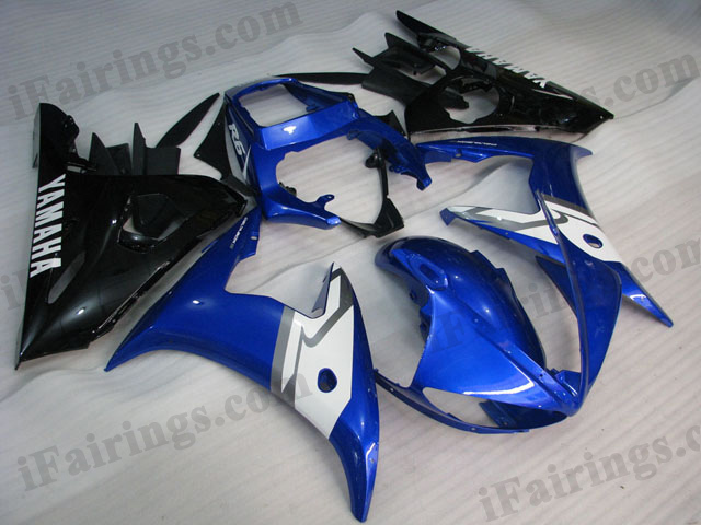 YZF-R6 2003 2004 2005 black and blue fairings, 2003 2004 2005 R6 parts.. [fairing1998]
