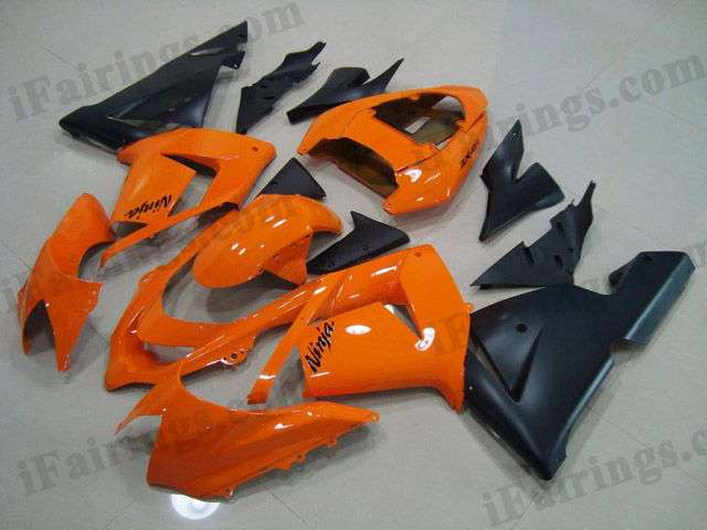 2004 2005 ZX10R orange and black fairing kits