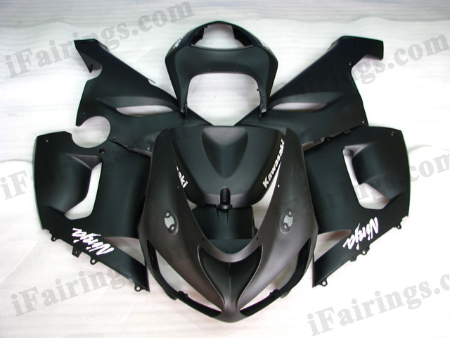 2005 2006 ZX6R 636 matt/flat black fairing kits