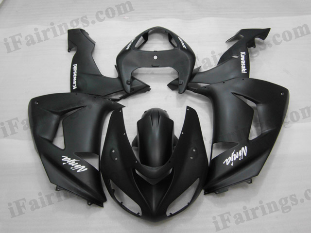 2006 2007 Kawasaki ZX10R matt black fairing kits.
