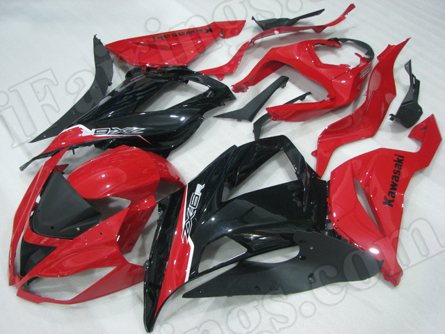 Motorcycle fairings for Kawasaki 2013 2014 2015 Ninja ZX6R 636 red and black.