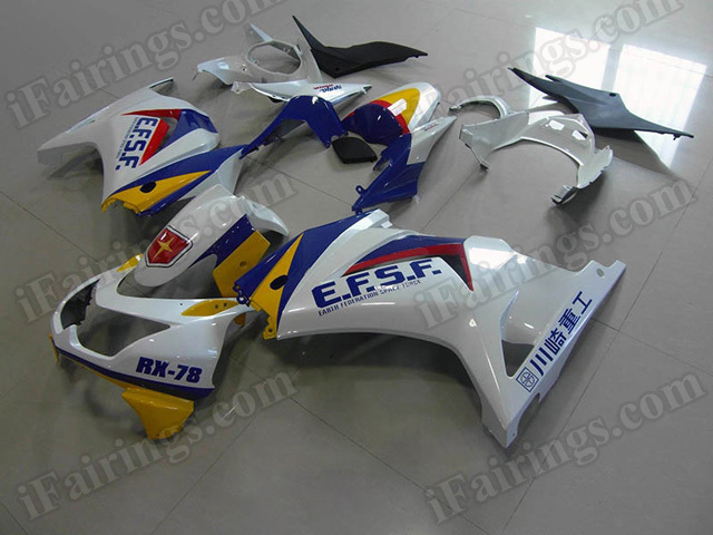 Motorcycle fairings/bodywork for Kawasaki Ninja 250R EX250 2008 to 2012 custom scheme.
