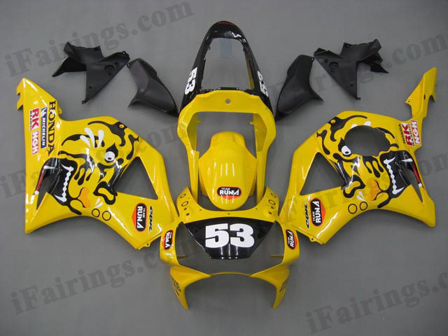 2002 2003 CBR900RR 954 yellow fairings kits