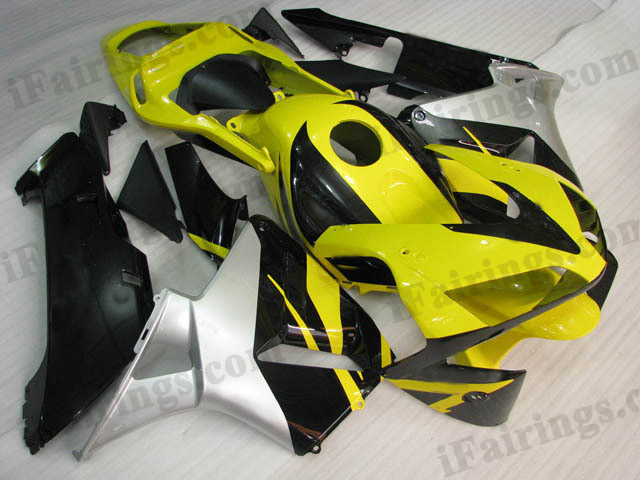 2003 2004 CBR600RR yellow, black and silver fairings.