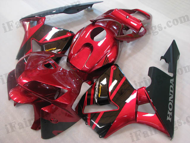 2005 2006 CBR600RR red and black fairing kits.