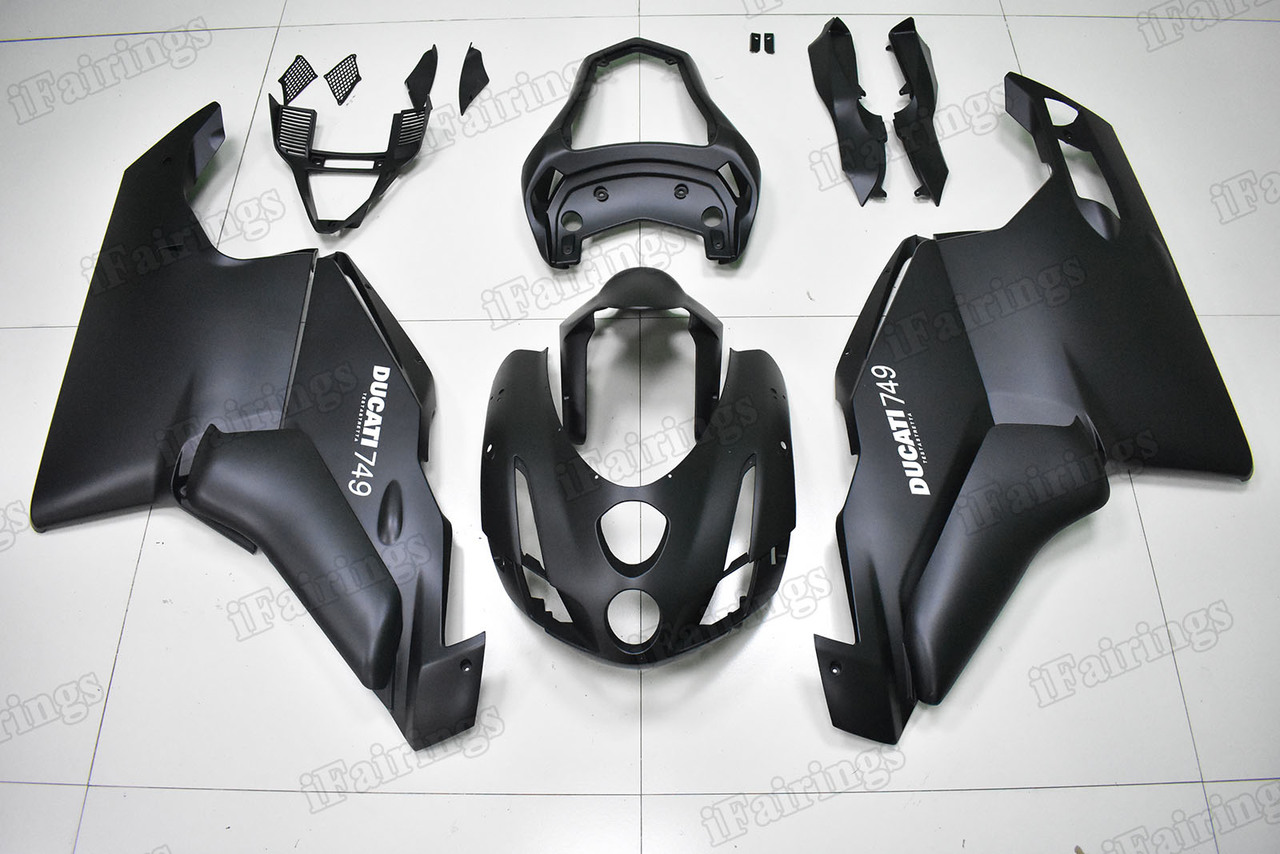 aftermarket fairing kit for Ducati 749/999 2003 2004 matt/flat black.
