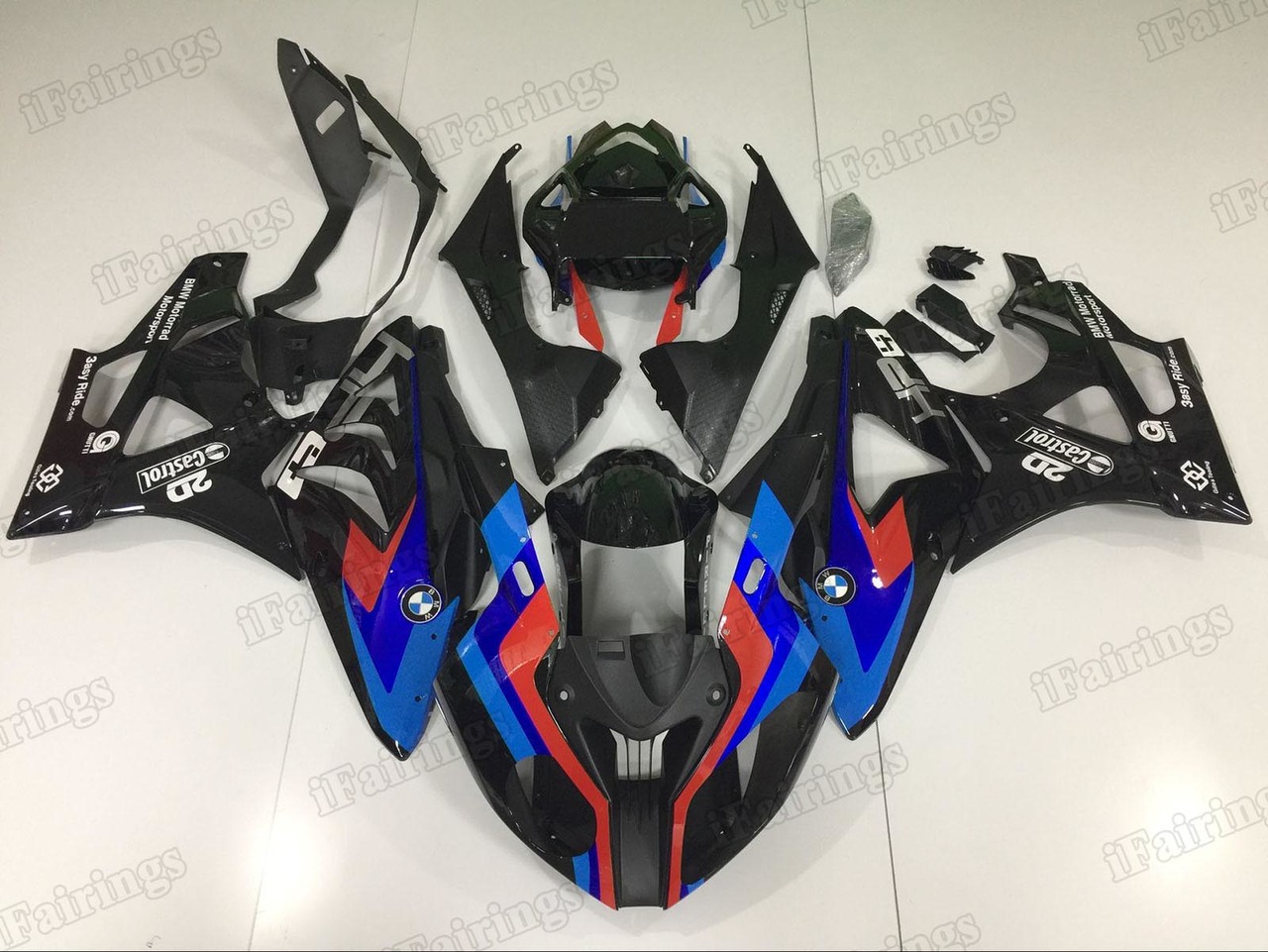 2009 2010 2011 2012 2013 2014 BMW S1000RR black fairing kit.