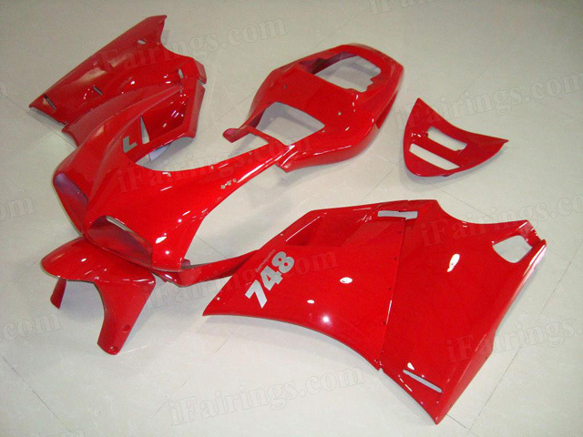 Ducati 748/916/996 compatible red fairing kits.