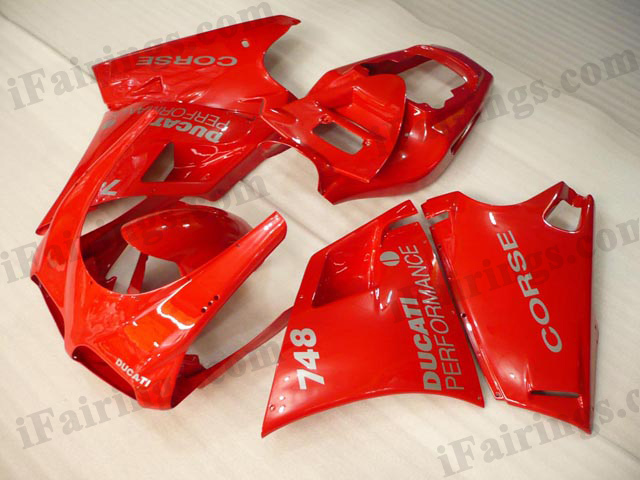 aftermarket fairing kit for Ducati 748/916/996 red color.