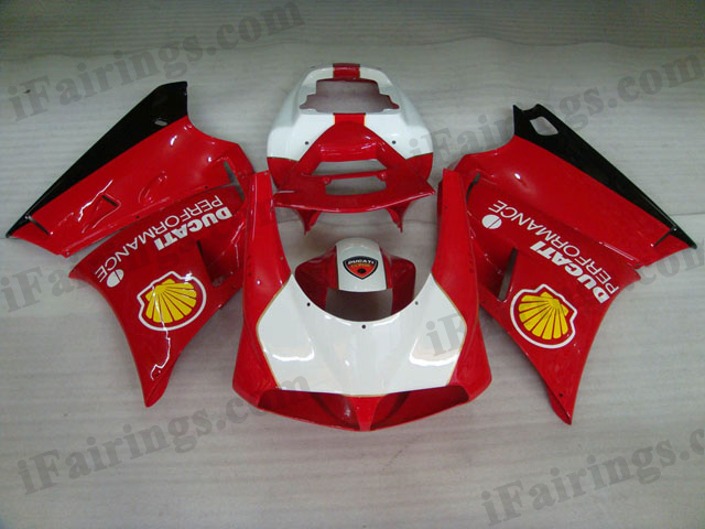 Replacement fairings for Ducati 748/916/996 red and white