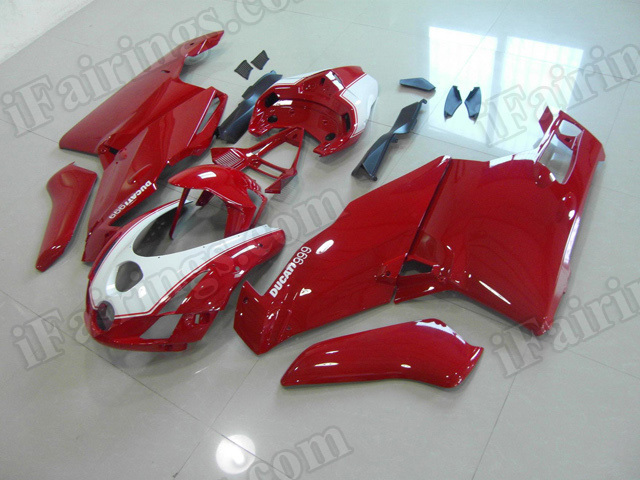 2003 2004 Ducati 749/999 red and white fairings/bodywork.