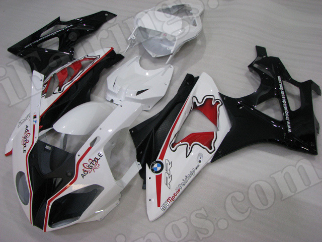 2009 2010 2011 2012 2013 2014 BMW S1000RR White/Red/Black Fairing Kit.
