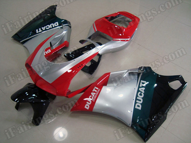 Motorcycle fairings for Ducati 748/916/996 tricolore scheme.