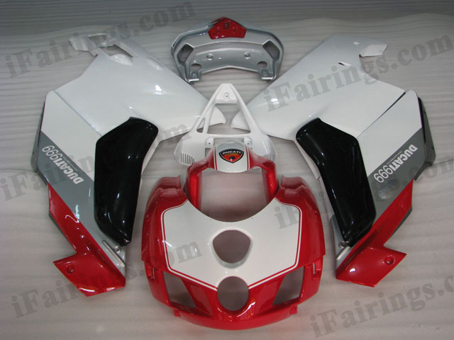 aftermarket fairing kit for Ducati 749/999 2005 2006 red,white and black.