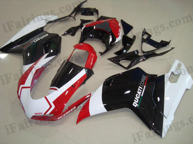 aftermarket fairing kit for Ducati 848/1098/1198 tricolore red/white/black..