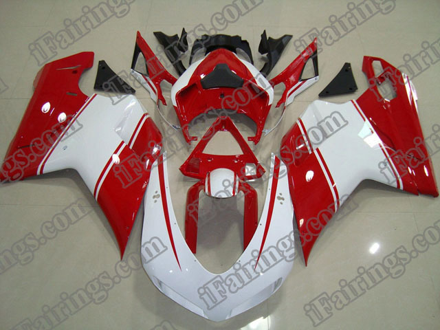 aftermarket fairings for Ducati 848/1098/1198 white and red.