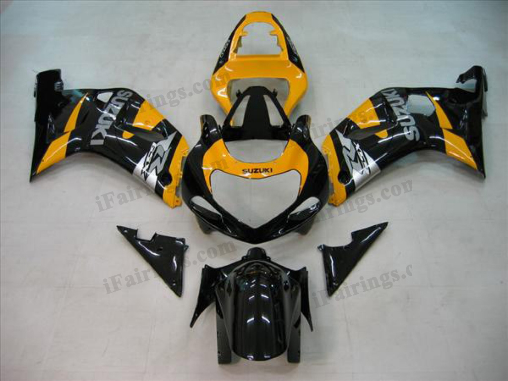 2001 2002 2003 GSXR600/750 custom fairing yellow/black scheme