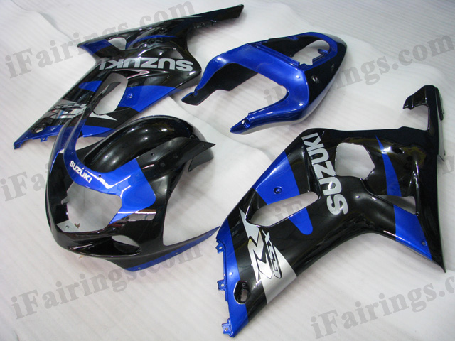 2001 2002 2003 GSXR600/750 custom fairing blue/ black scheme.