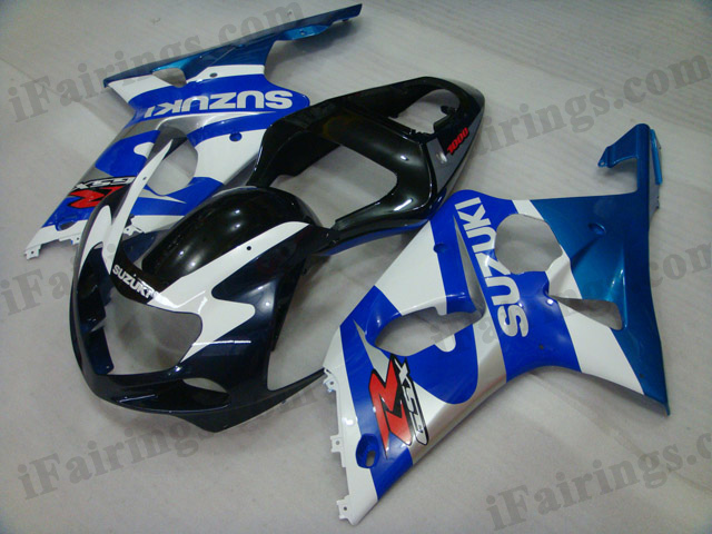 2001 2002 2003 Suzuki GSXR600/750 blue and black fairings. [kit582]