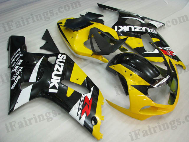 2001 2002 2003 GSXR600/750 custom fairing yellow/black color.