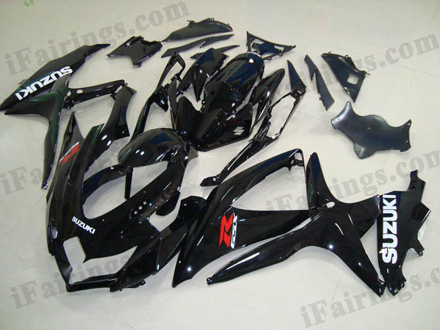 2008 2009 2010 Suzuki GSXR600/750 glossy black fairing kits.