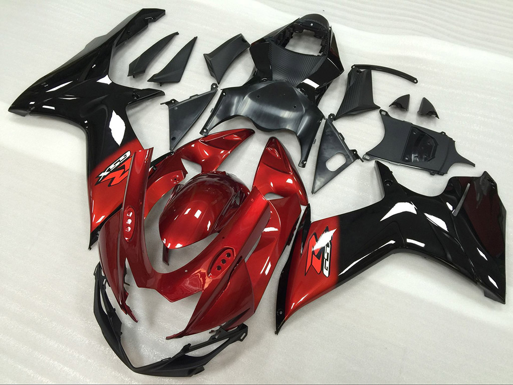 2011 to 2018 Suzuki GSX-R600/750 red and black fairings.