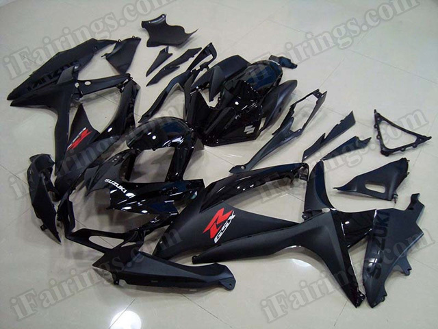 Motorcycle fairings for 2008 2009 2010 Suzuki GSX R 600/750 black. - Click Image to Close